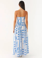 Carmel Maxi Dress - Floral Wave