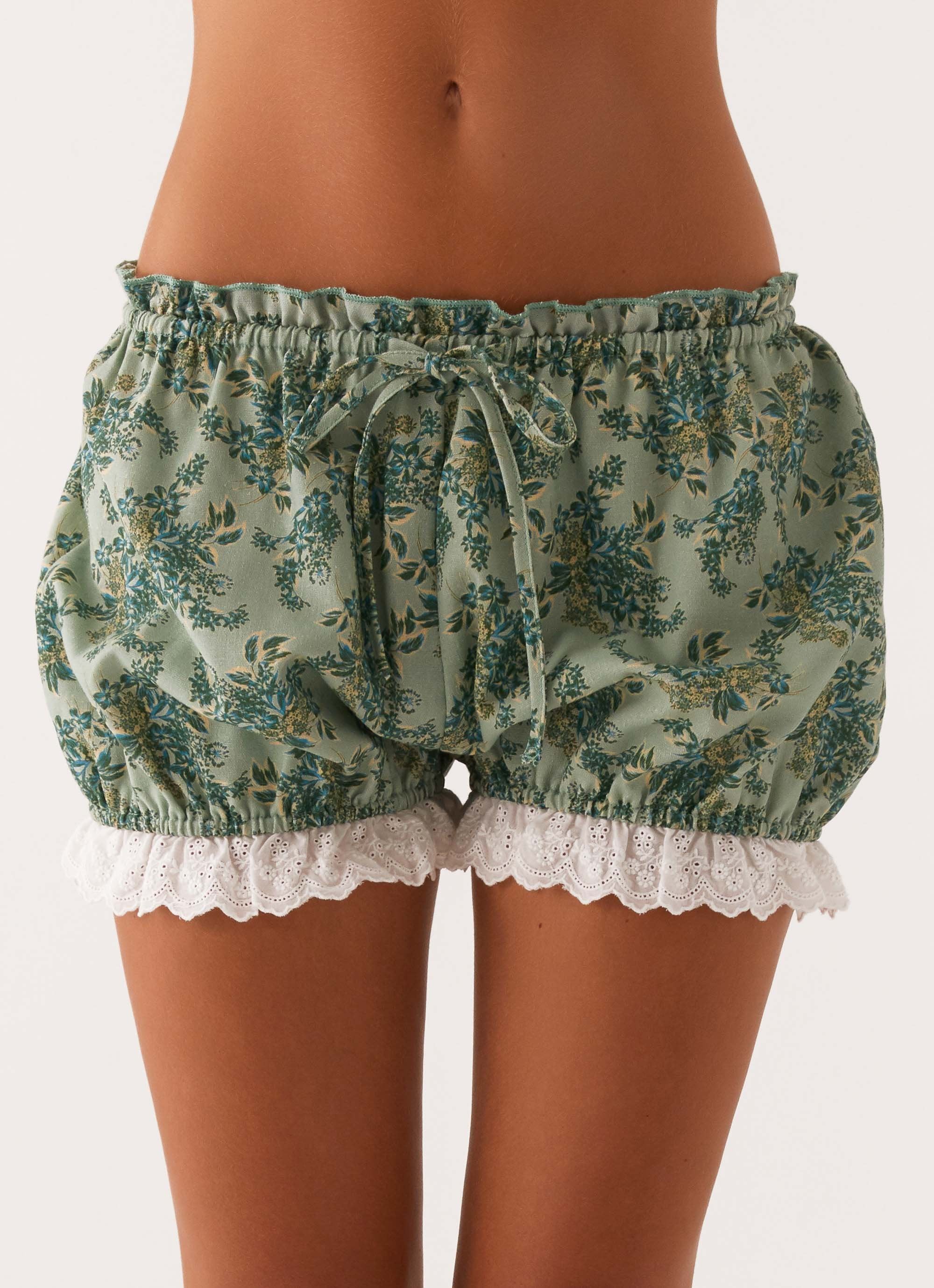 Weston Lace Trim Shorts - Cloud Nine Floral