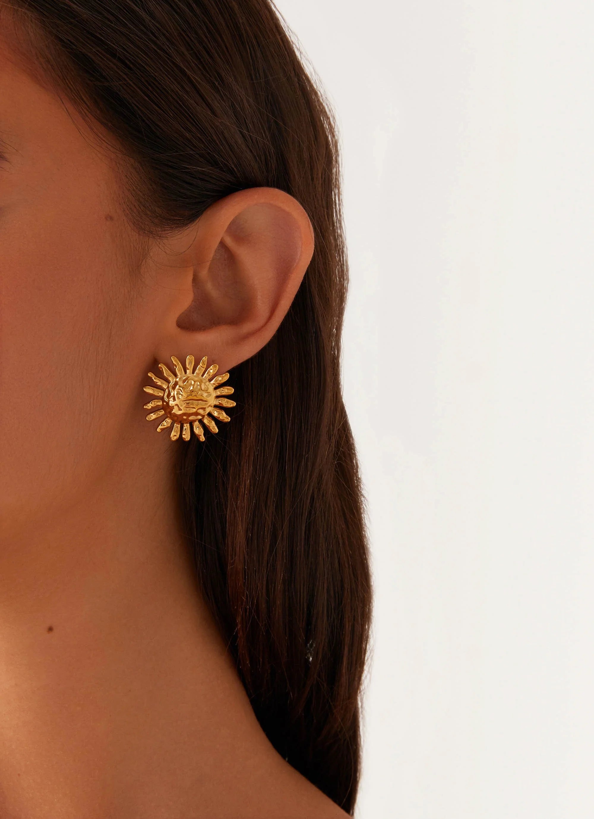 Golden Sun Earrings - Gold