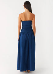 Carmel Denim Maxi Dress - Indigo