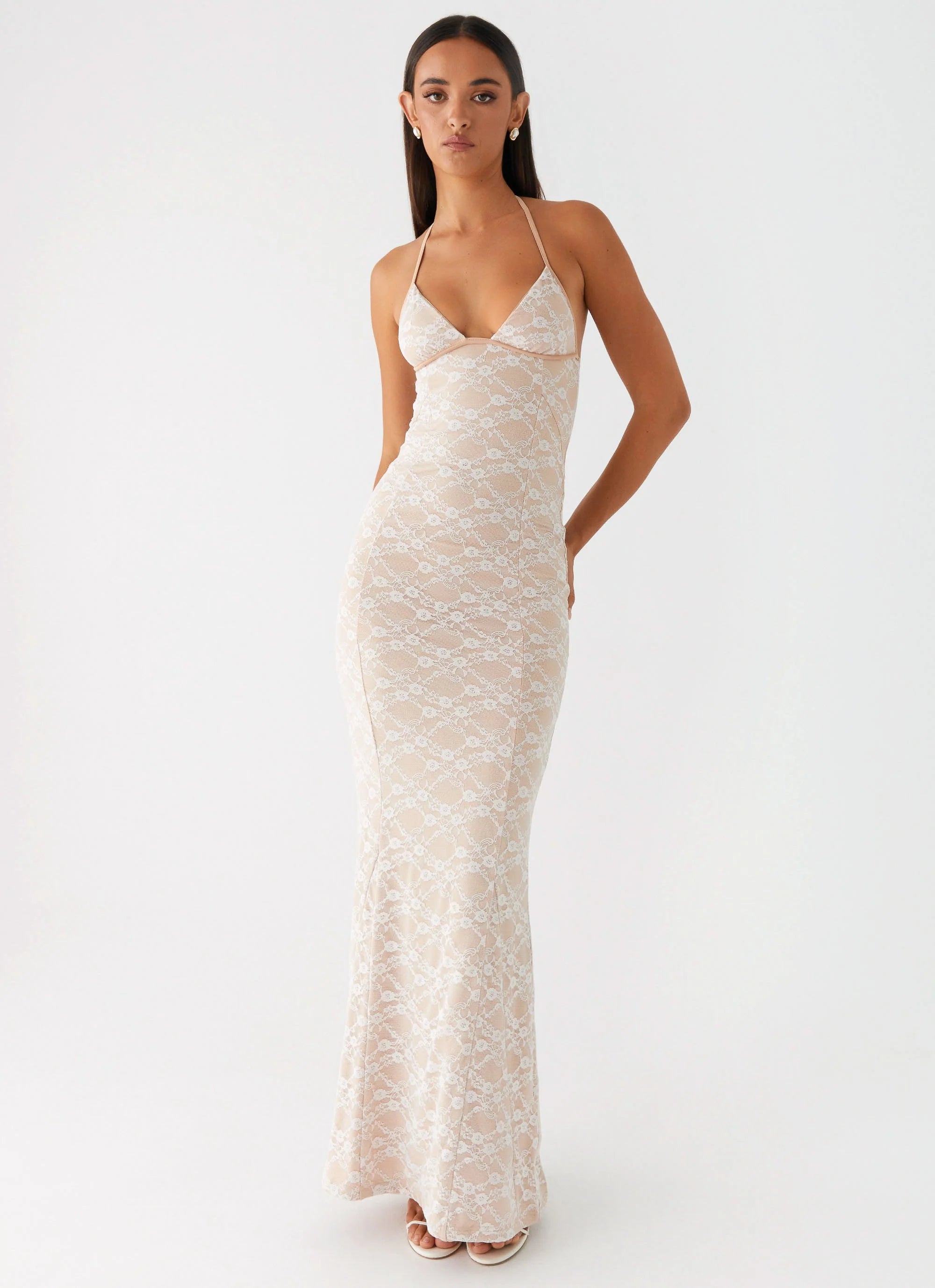 Jolina Lace Maxi Dress - White