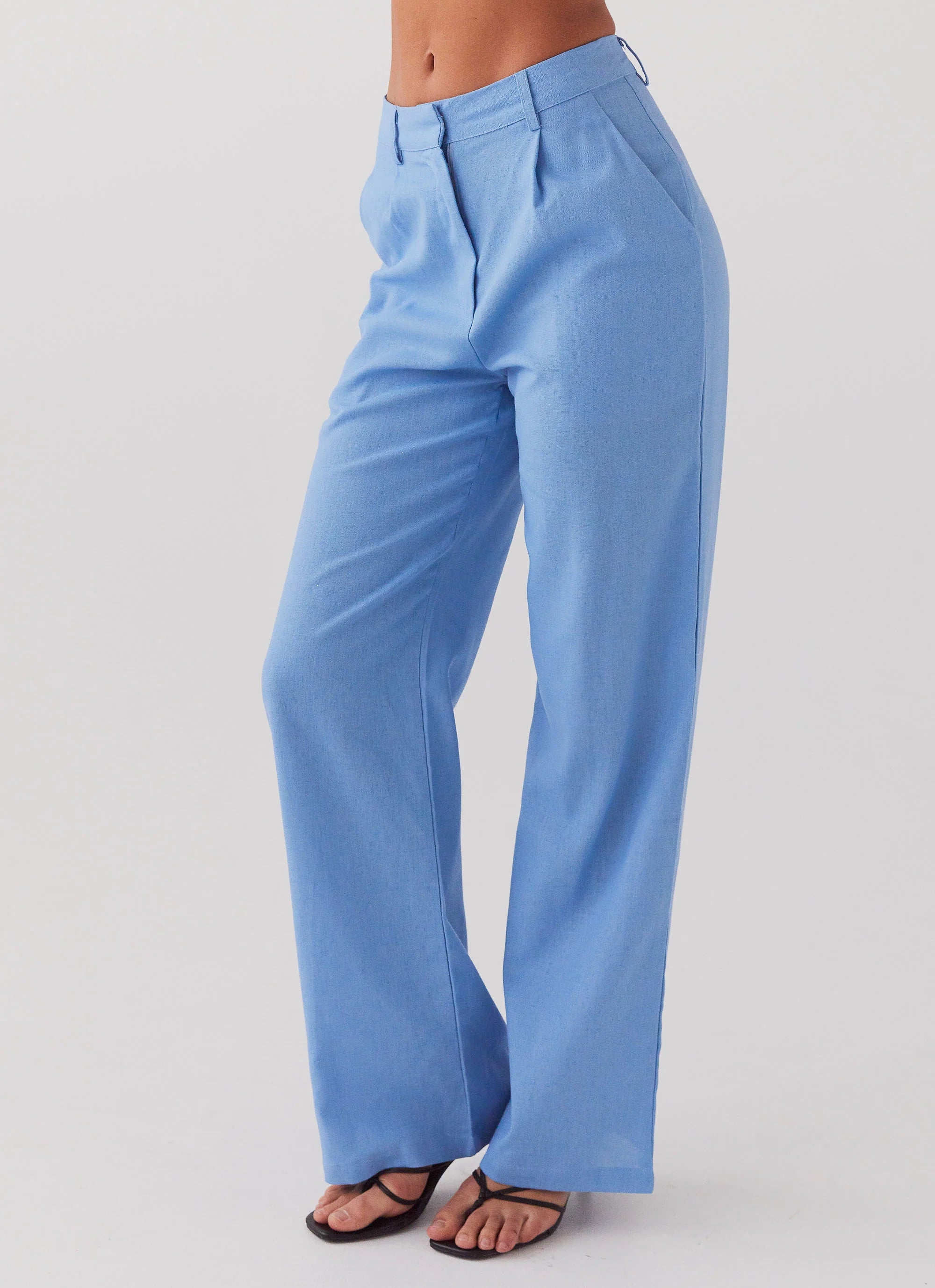 Garden Girls Linen Pants - Sea Breeze