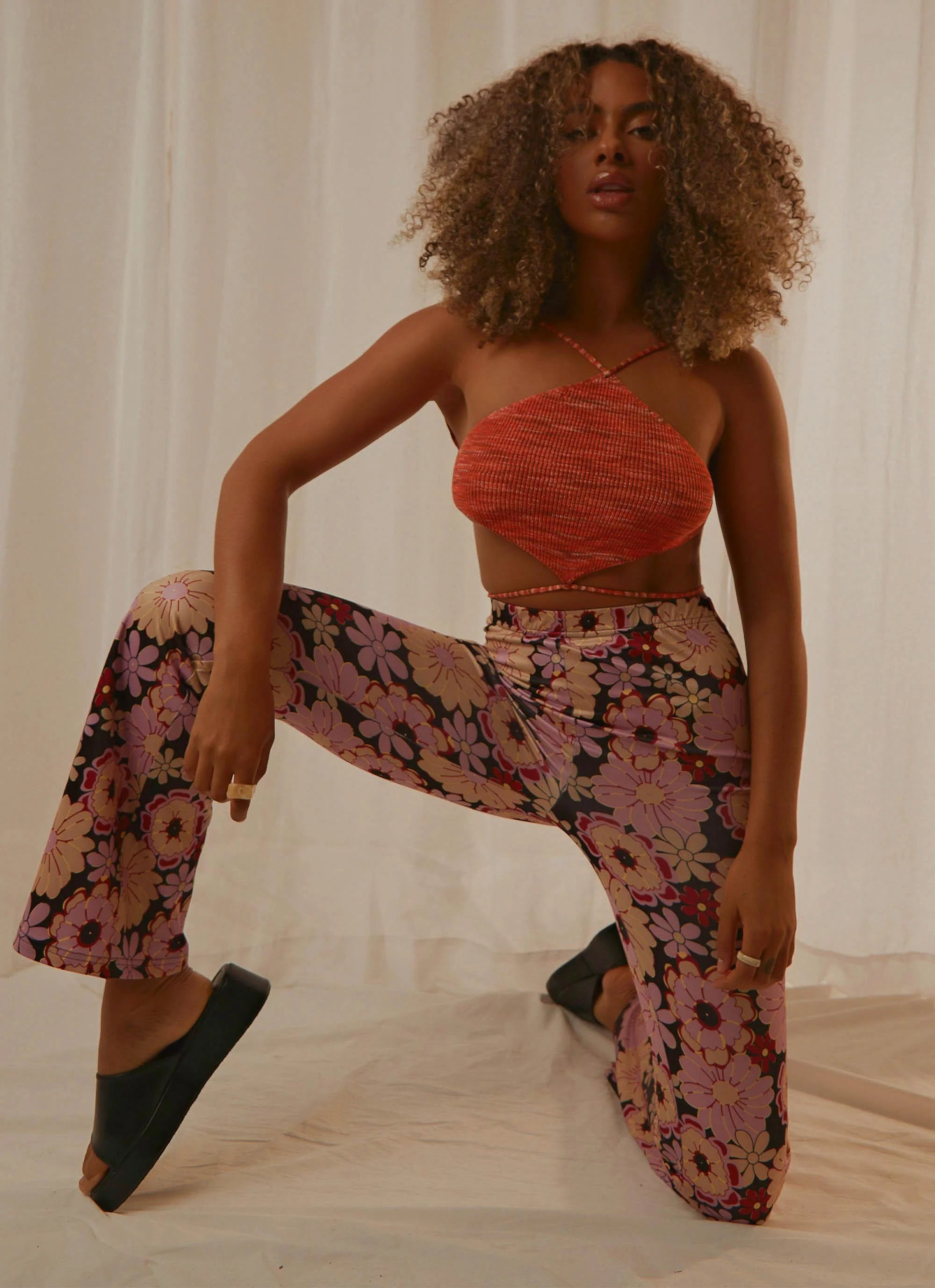 Disco Lovers Pants - Floral Print