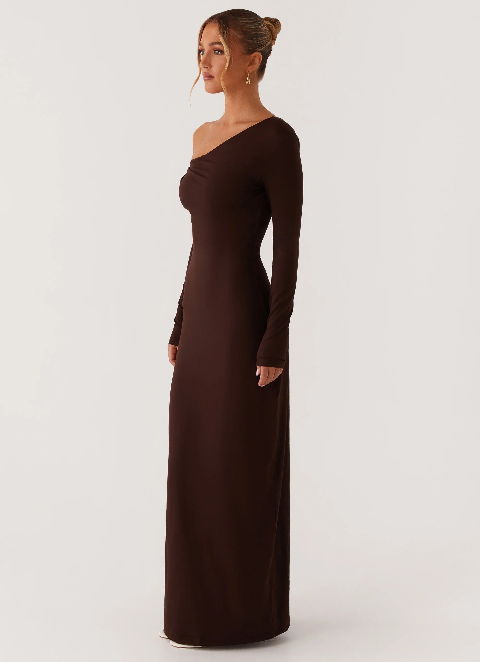 Jordana Twist Maxi Dress - Brown