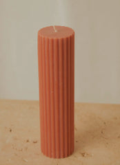 Moreton Eco Fluted Pillar - Baked Clay