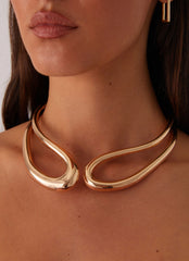 Connection Choker Necklace - Gold