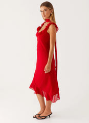 Fariday Midi Dress - Red