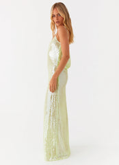 Higher Level Sequin Maxi Dress - Mint