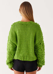 Hazel Knit Cardigan - Green