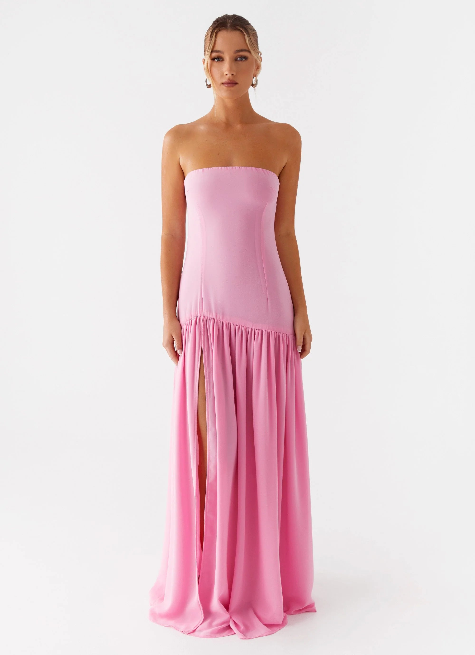 Eden Strapless Maxi Dress - Pink