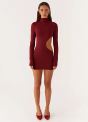 Rora Cut Out Mini Dress - Mulberry