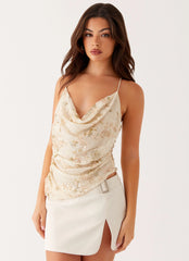 Seona Beaded Top - Ivory