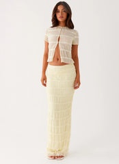 Daydreaming Low Rise Maxi Skirt - Yellow