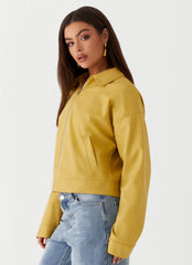 Elara Oversized Jacket - Yellow