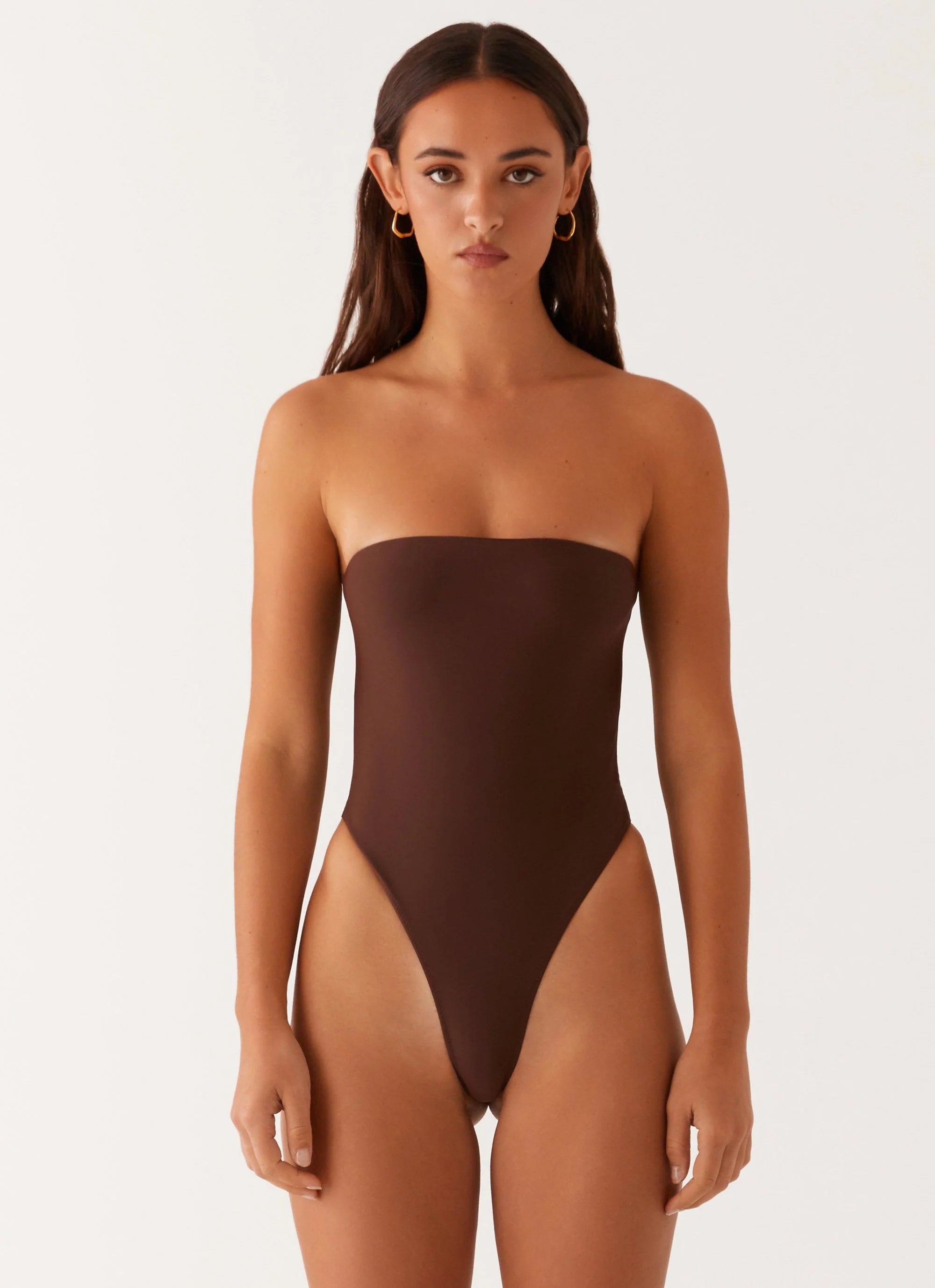 Maxine Strapless One Piece Swimsuit - Brown