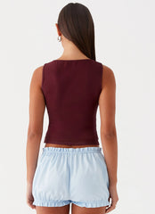 Speak Now Mesh Top - Brown