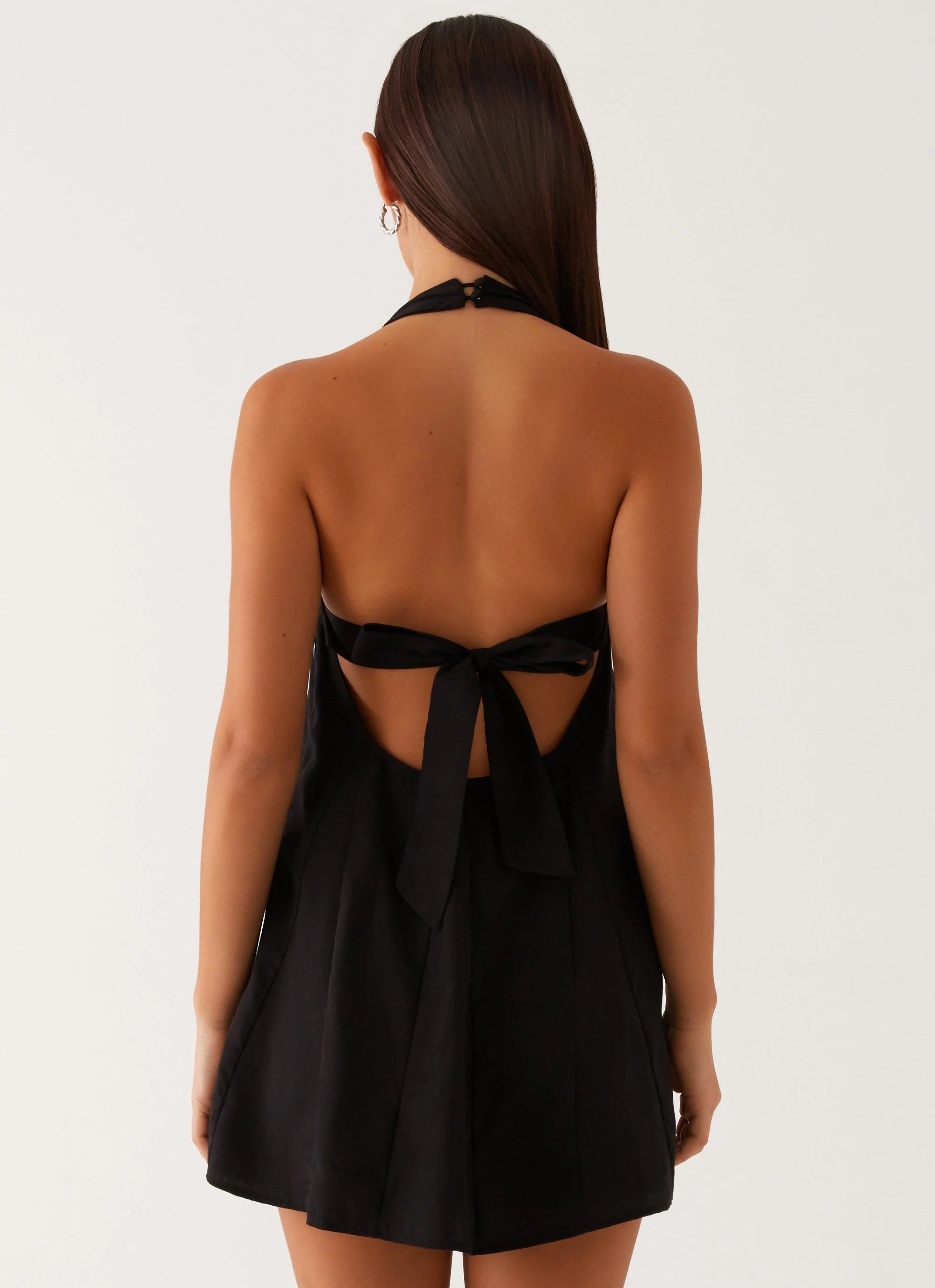 Avalon Halterneck Mini Dress - Black