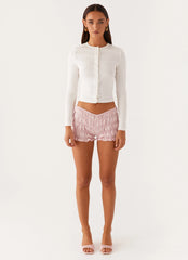 Girls Like Us Ruched Mini Shorts - Pink