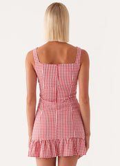 Honesty Mini Dress - Red Gingham