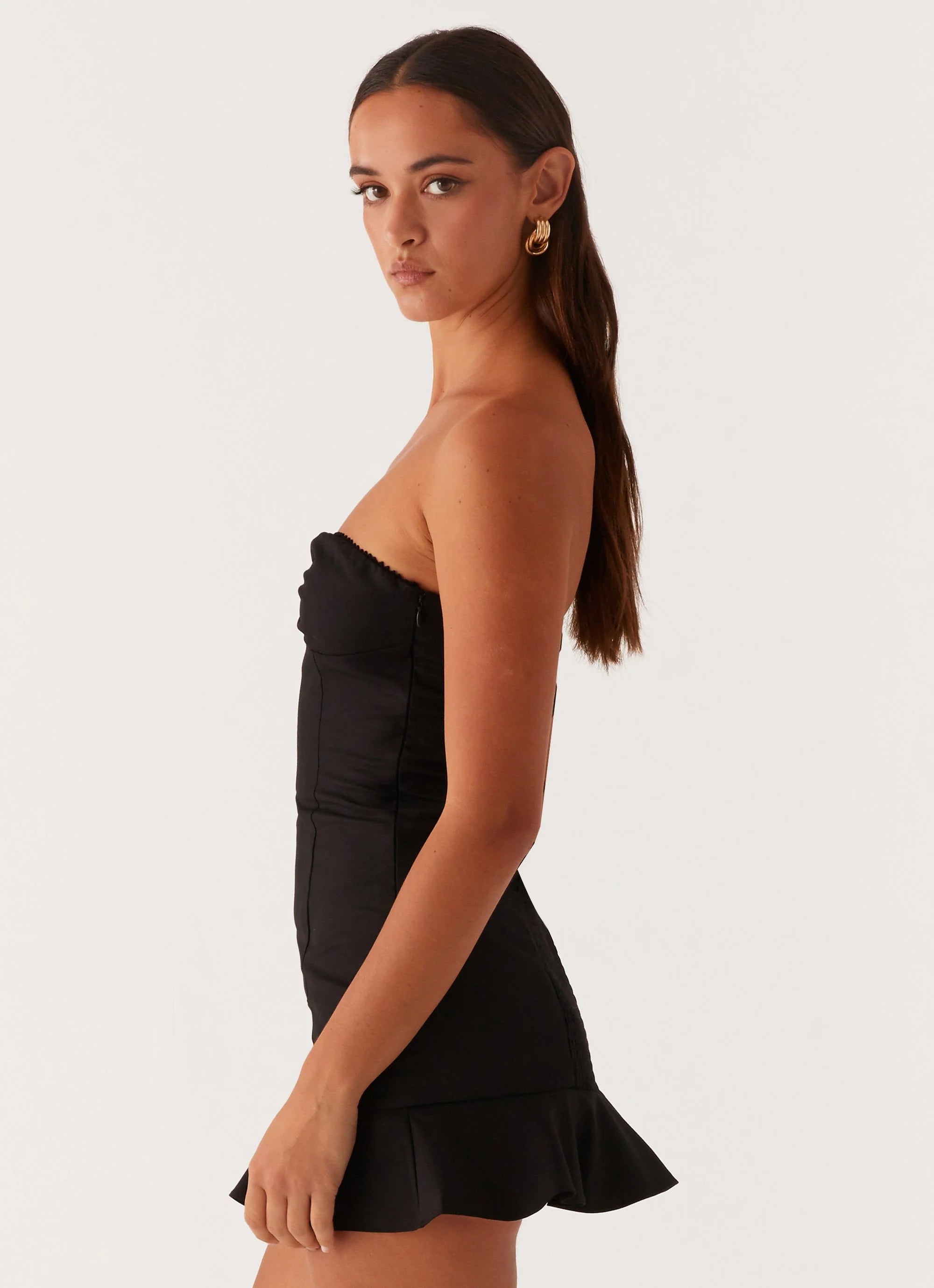 Delmi Bustier Mini Dress - Black