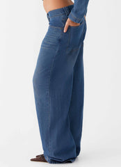 Ride Elegant Baggy Jeans - Vintage Blue Wash