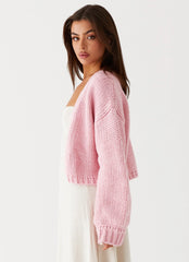 Jasleen Knit Cardigan - Pink