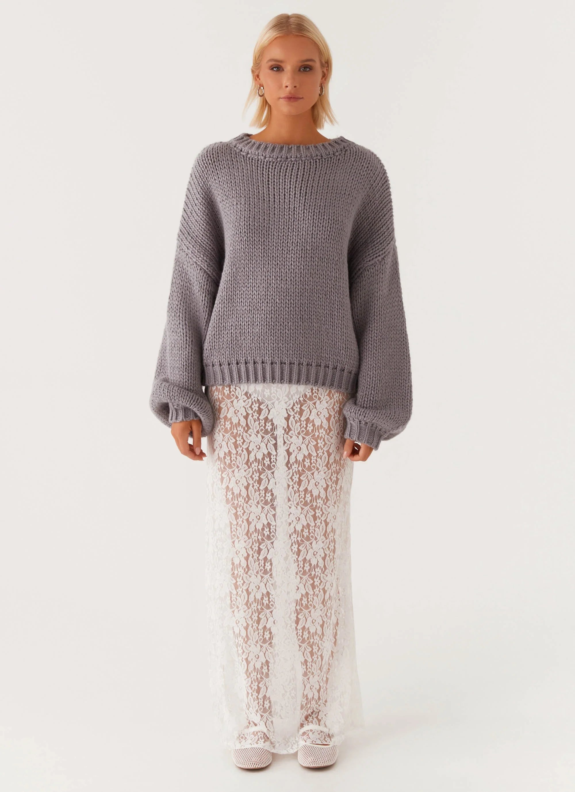 Costella Knit Sweater - Grey