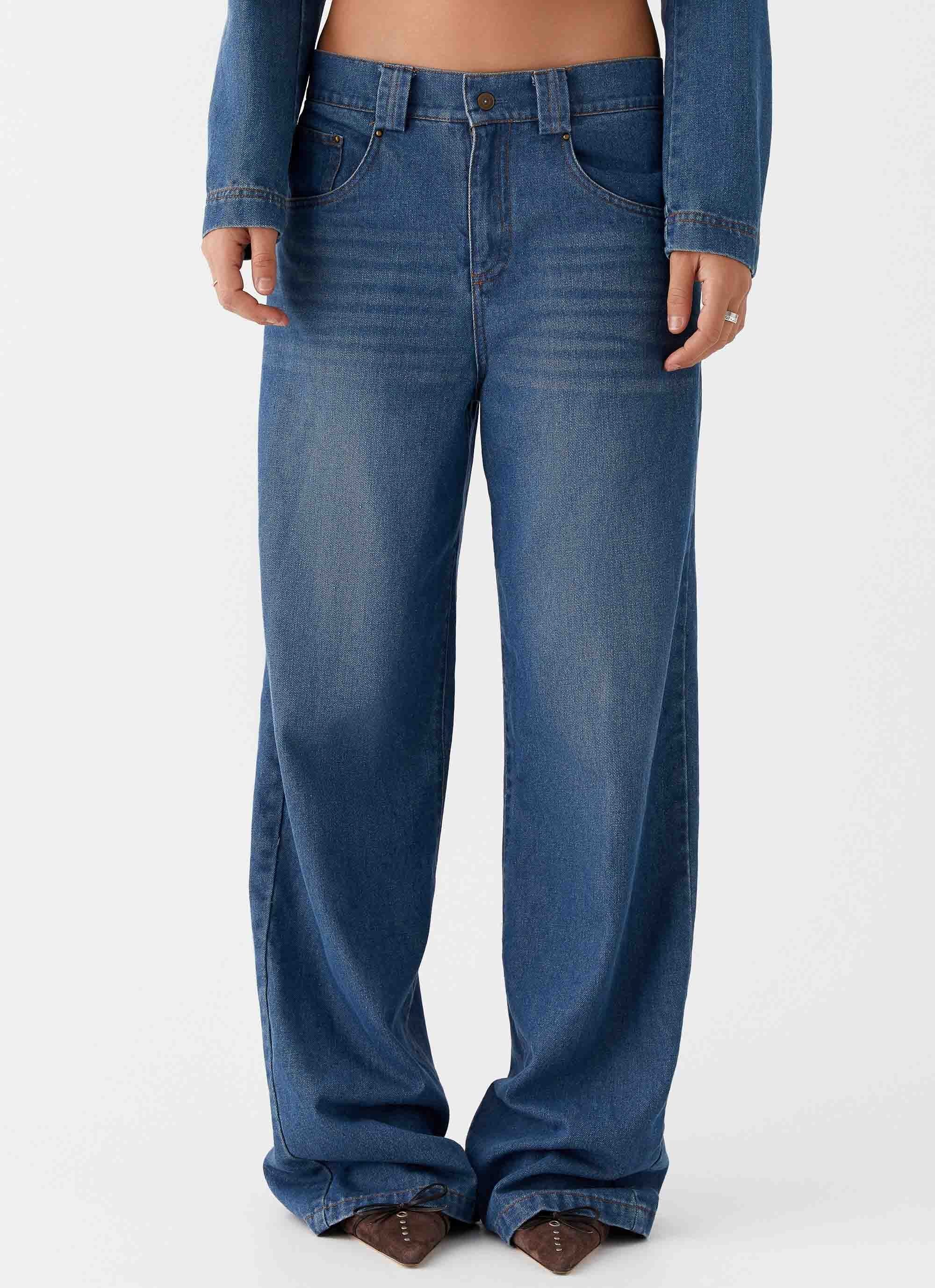 Ride Elegant Baggy Jeans - Vintage Blue Wash