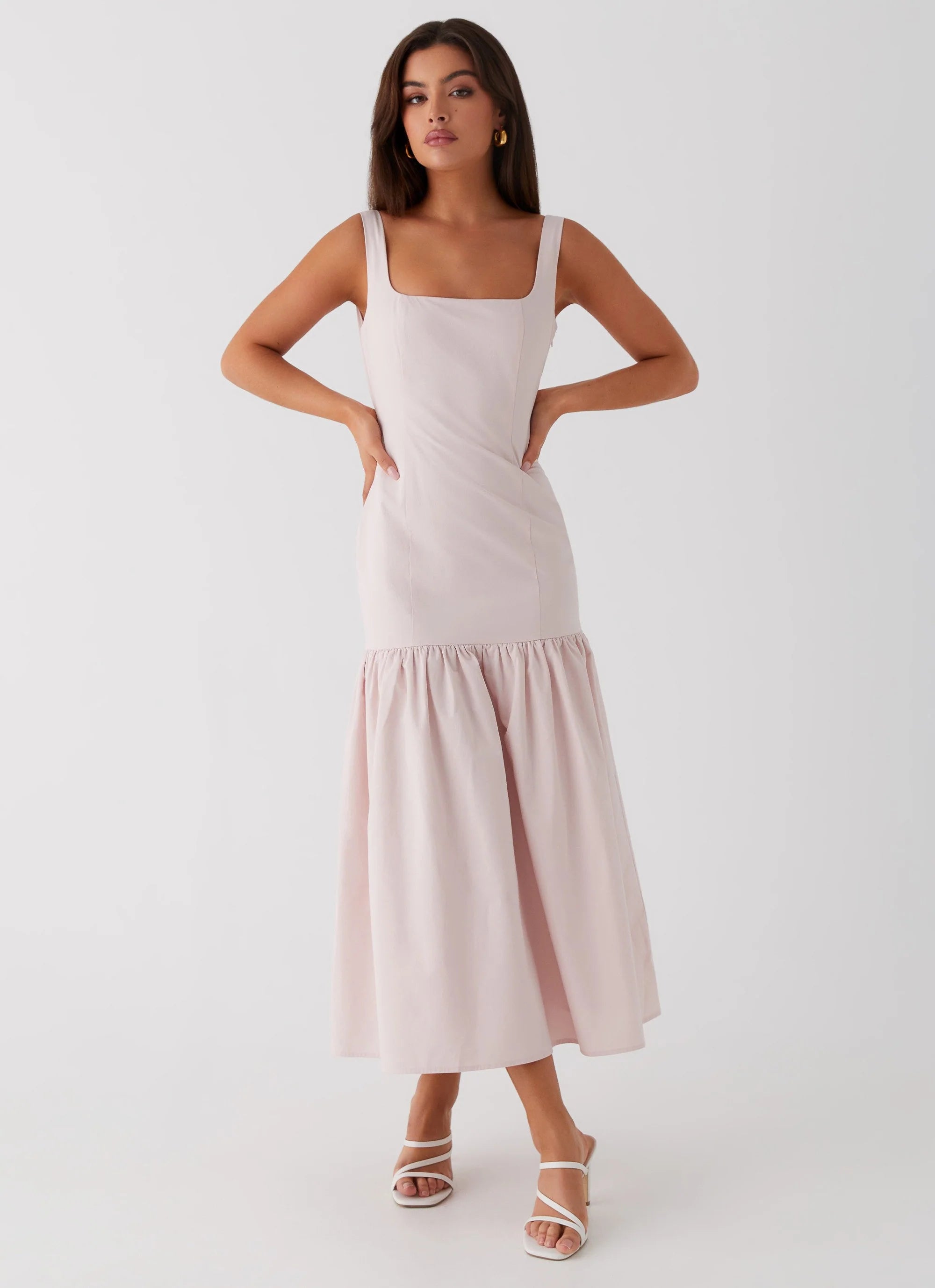 Ladylike Midi Dress - Pink